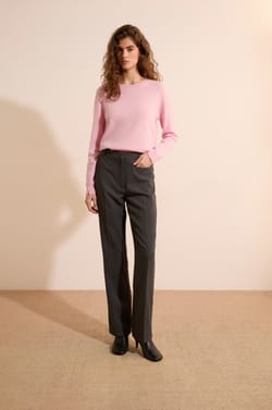 Pull col rond 100% cachemire;${refinementColor}