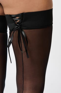 Transparente Str&uuml;mpfe mit Schn&uuml;rung - 20D;${refinementColor}