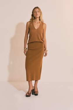 Jupe longue avec d&eacute;tails boutons;${refinementColor}