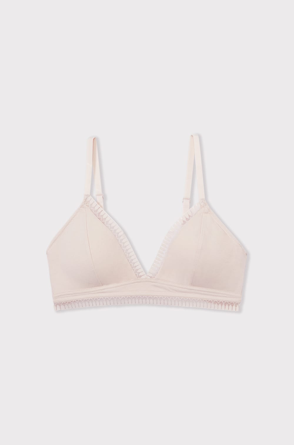 Wireless Triangle Bra with Removable Cotton Pads;${refinementColor}