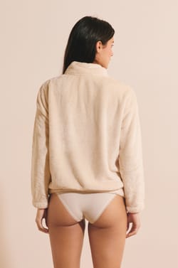 Oversized fleecevest met opstaande kraag;${refinementColor}