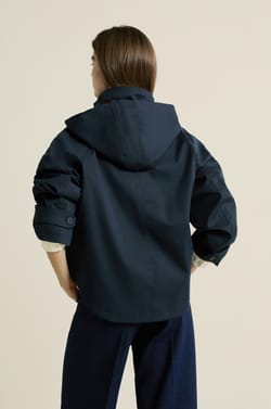 Trench &agrave; capuche avec coton;${refinementColor}