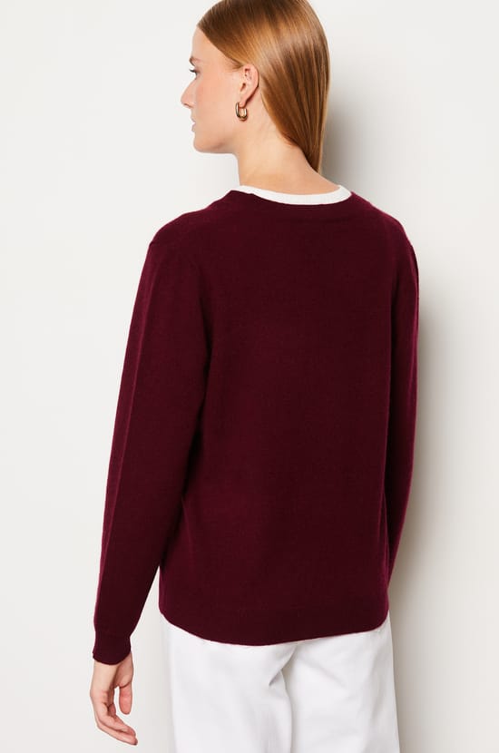 Pull col V 100% cachemire;${refinementColor}