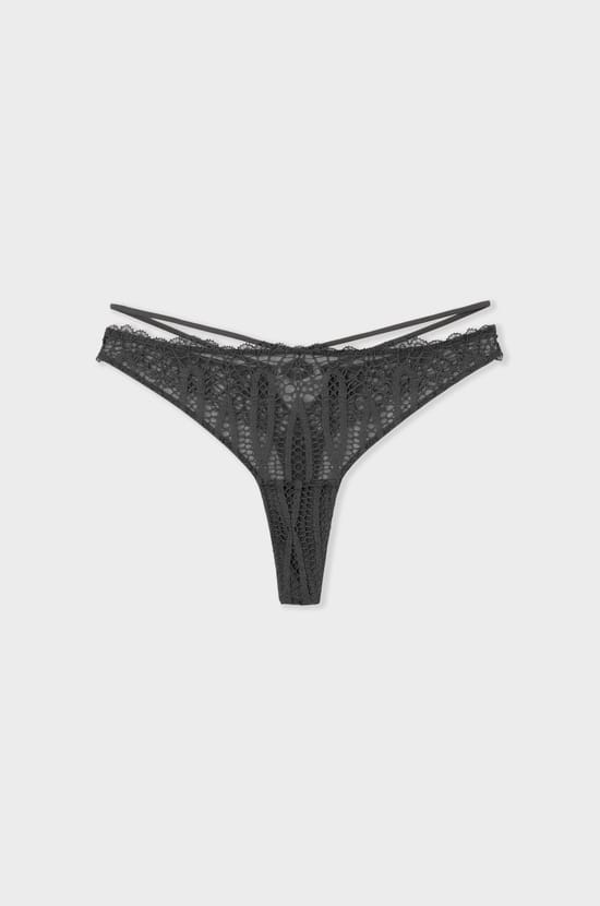 Tanga de encaje;${refinementColor}