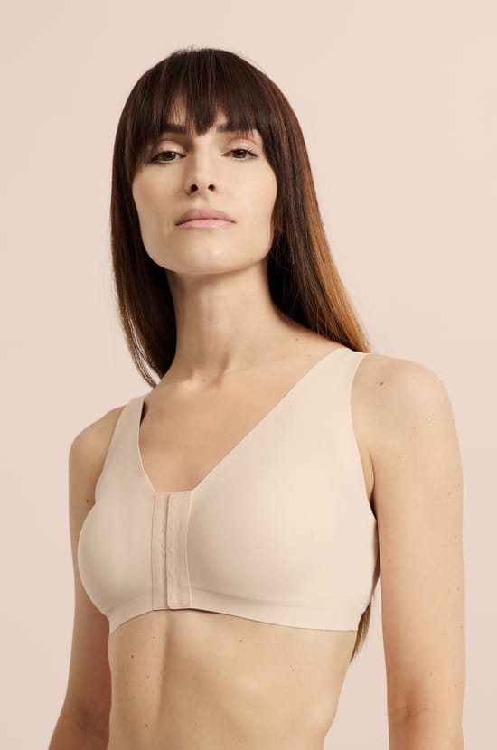 Soutien-gorge brassi&egrave;re sans armatures post-mastectomie avec ouverture devant;${refinementColor}
