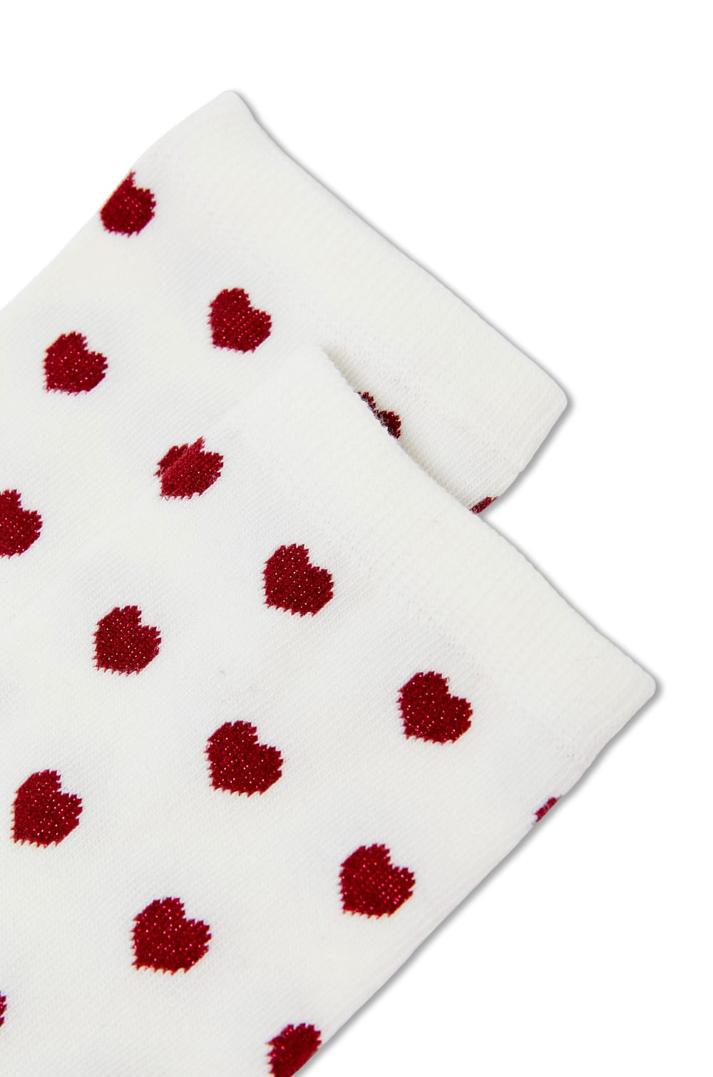 Chaussettes avec coton &agrave; motifs coeurs;${refinementColor}