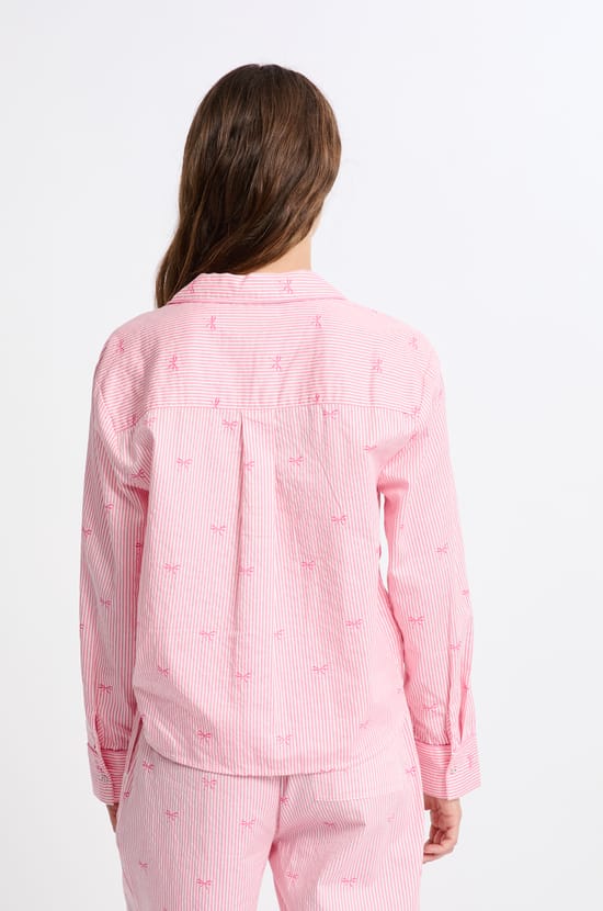Chemise de pyjama en coton à motifs;${refinementColor}
