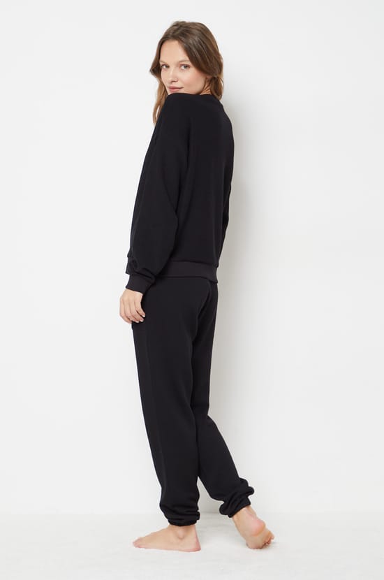 Cotton and Modal Sweatshirt;${refinementColor}