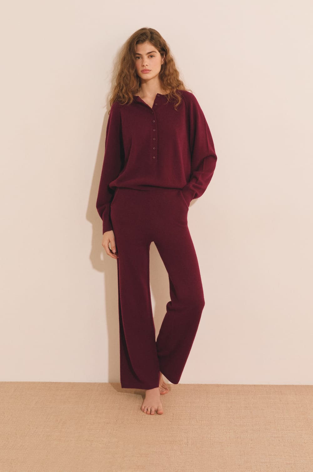 Pantalon de pyjama 100% cachemire;${refinementColor}