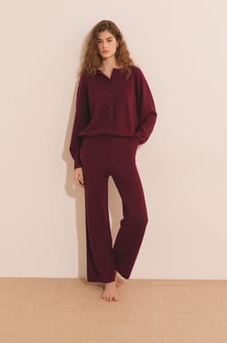 Pantalon de pyjama 100% cachemire;${refinementColor}