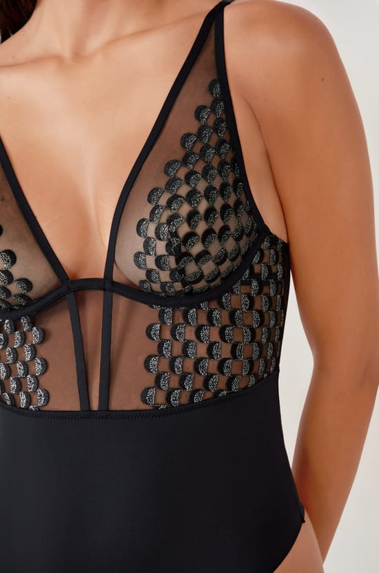 Bodysuit with embroidery;${refinementColor}