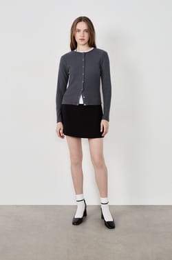 Gilet manches longues c&ocirc;tel&eacute;;${refinementColor}