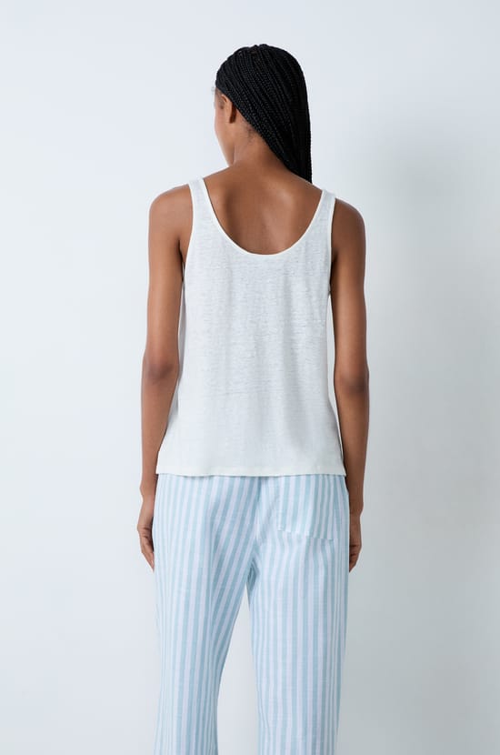 100% Linen Tank Top;${refinementColor}