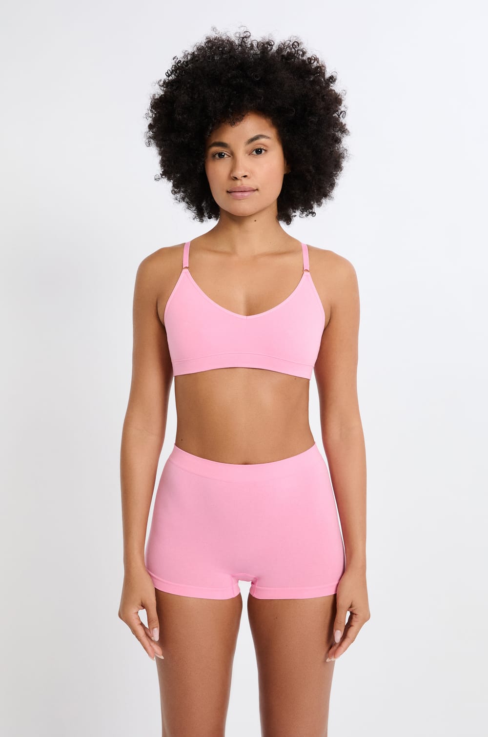 Short boyleg sans coutures avec coton;${refinementColor}