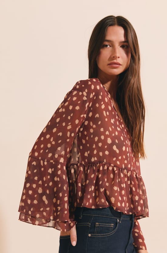 Blouse &agrave; imprim&eacute;;${refinementColor}