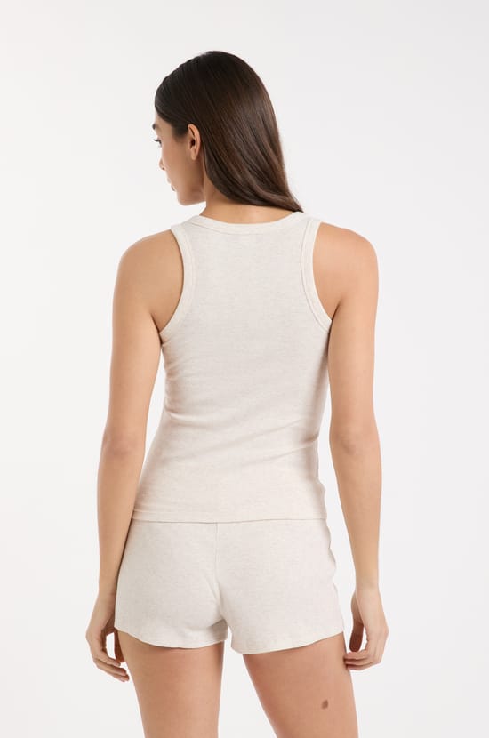 D&eacute;bardeur de pyjama col rond avec coton;${refinementColor}