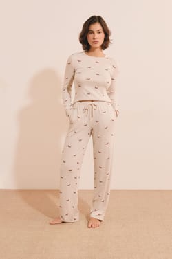 3-Piece Patterned Pajama Set;${refinementColor}