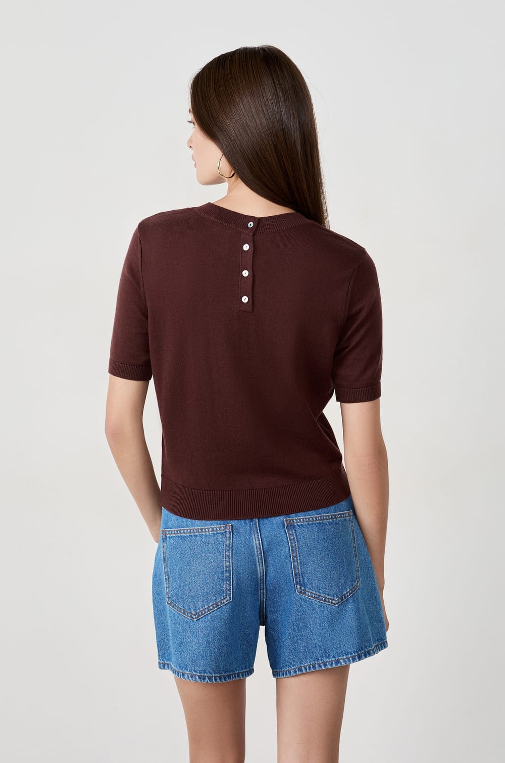 Pull manches courtes;${refinementColor}