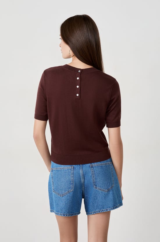 Pull manches courtes;${refinementColor}