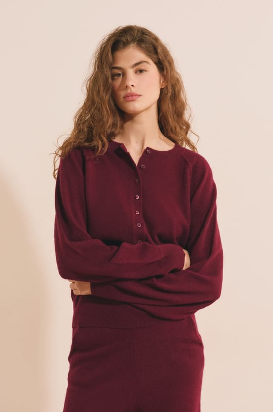 Pull avec boutons 100% cachemire;${refinementColor}