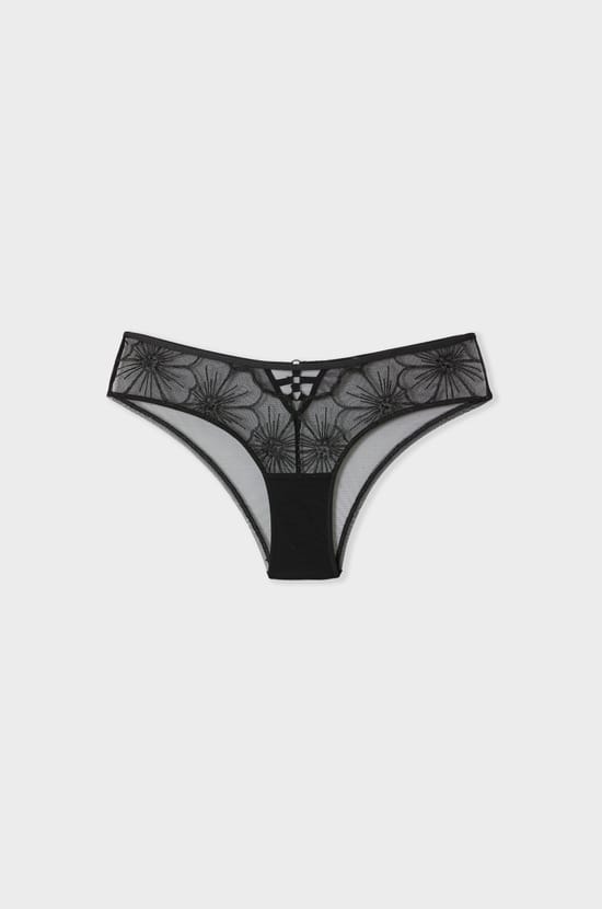 Boyshort with embroidery;${refinementColor}