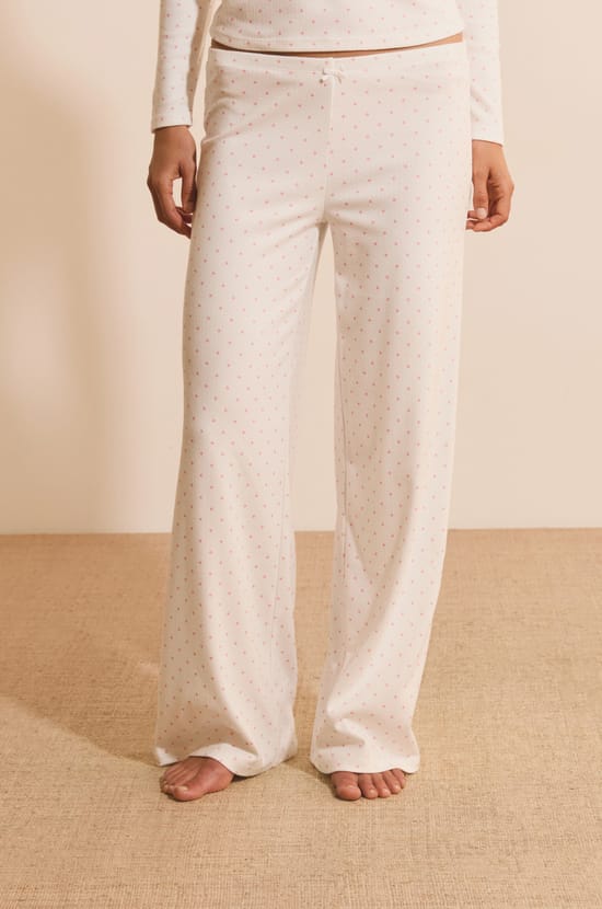 Pantalon de pyjama &agrave; pois;${refinementColor}