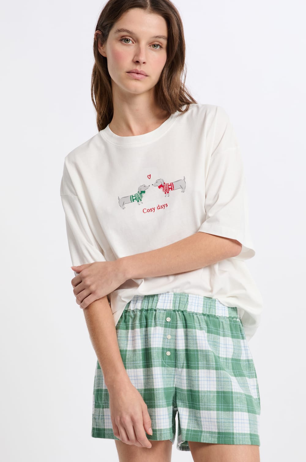 T-shirt en coton à motifs chiens;${refinementColor}