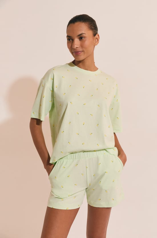 Pyjama 2 pi&egrave;ces motifs ananas;${refinementColor}