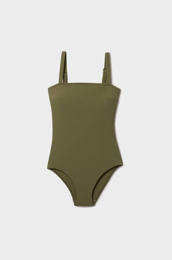 Maillot de bain 1 pièce gainant encolure carrée;${refinementColor}