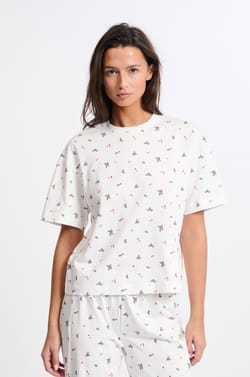 Pyjama 2 pièces à motifs en coton;${refinementColor}