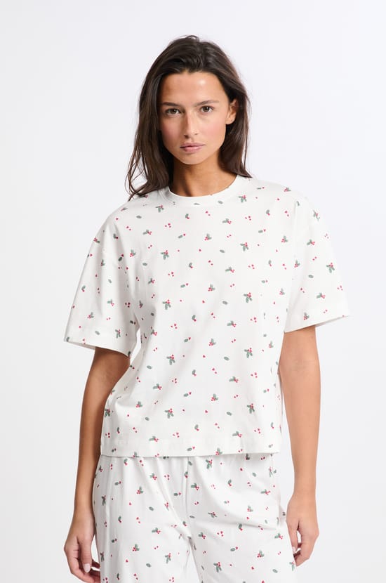 Pyjama 2 pièces à motifs en coton;${refinementColor}