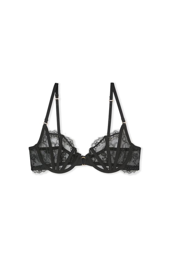 Soutien-gorge balconnet en dentelle;${refinementColor}