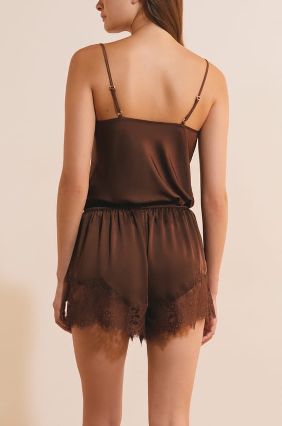 Short de pyjama avec dentelle;${refinementColor}