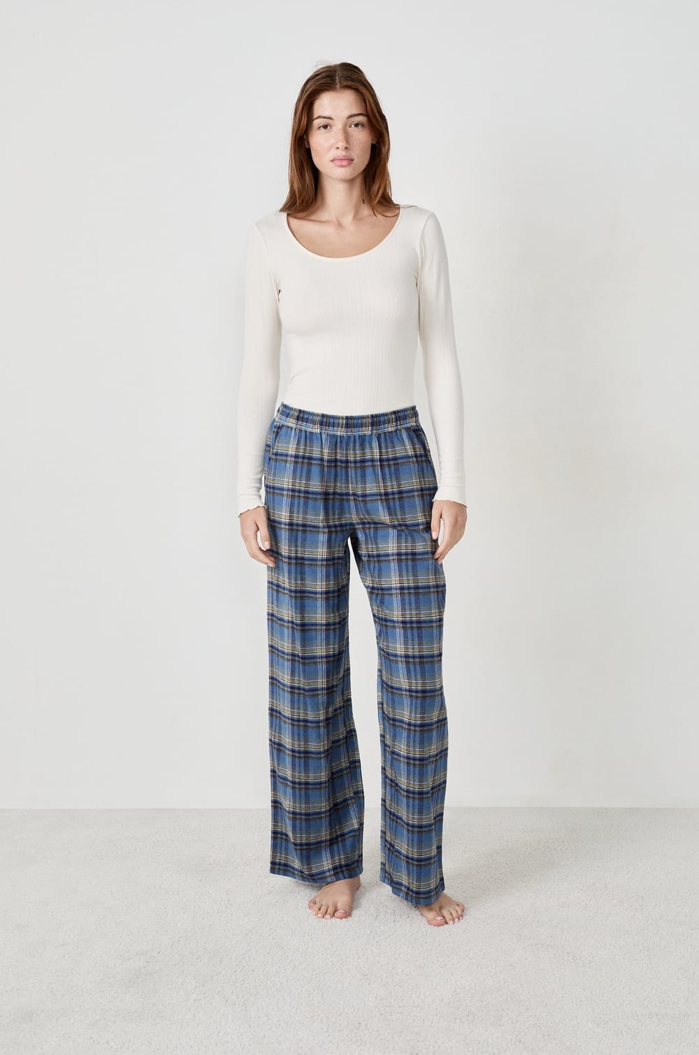 Pantalon de pyjama à carreaux;${refinementColor}
