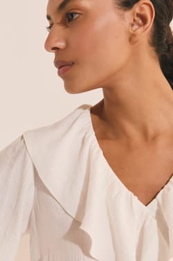 Blouse volants fluide;${refinementColor}