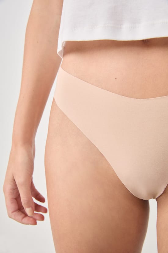 Cotton Seamless Tanga;${refinementColor}