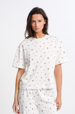Ensemble de pyjama 2 pièces à motifs en coton;${refinementColor}
