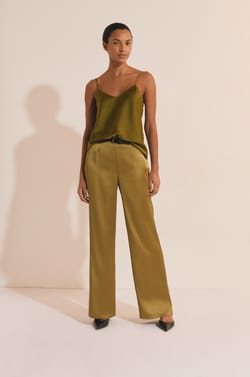 Pantalon droit satin&eacute;;${refinementColor}