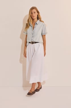 Jupe longue en coton;${refinementColor}