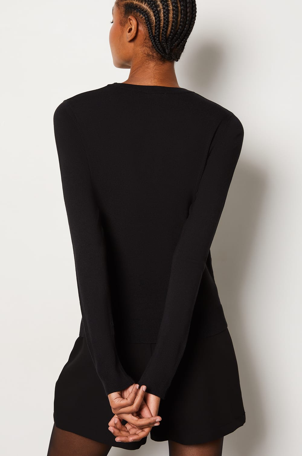 Long-Sleeved Crew Neck Sweater;${refinementColor}