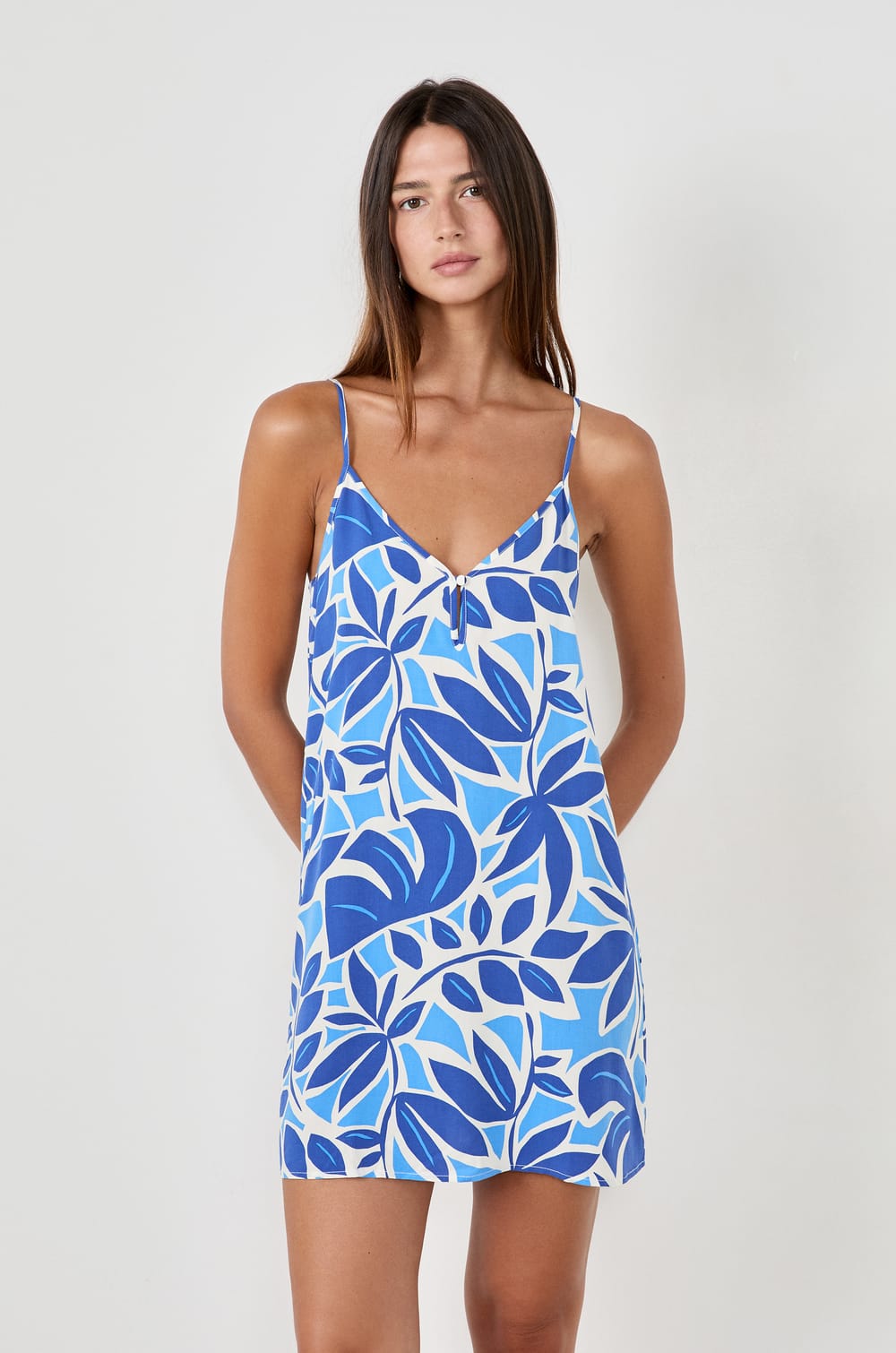 Kurzes Négligé mit Print;${refinementColor}