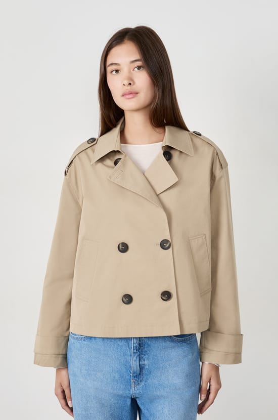 Short Trench Coat;${refinementColor}