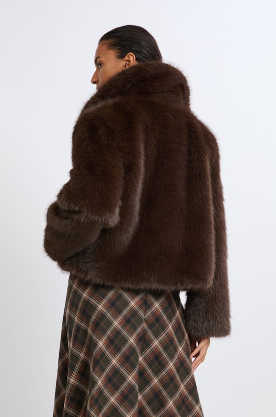 Faux Fur Coat;${refinementColor}