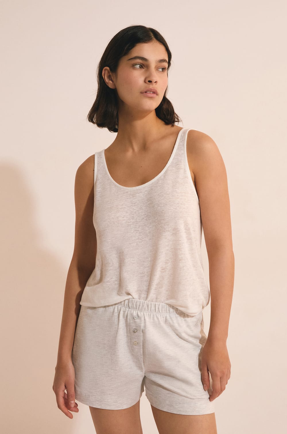 100% Linen Tank Top;${refinementColor}