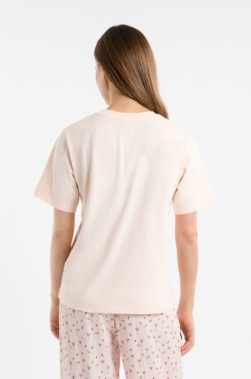 Camiseta de pijama de algod&oacute;n con ilustraci&oacute;n &laquo;mocktail&raquo;;${refinementColor}