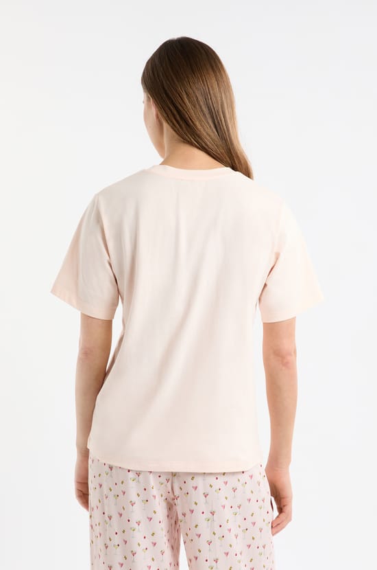 T-shirt de pyjama en coton avec illustration &ldquo;mocktail&rdquo;;${refinementColor}