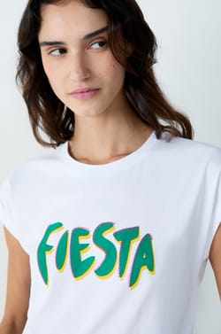 Camiseta de manga corta de algodón "Fiesta";${refinementColor}