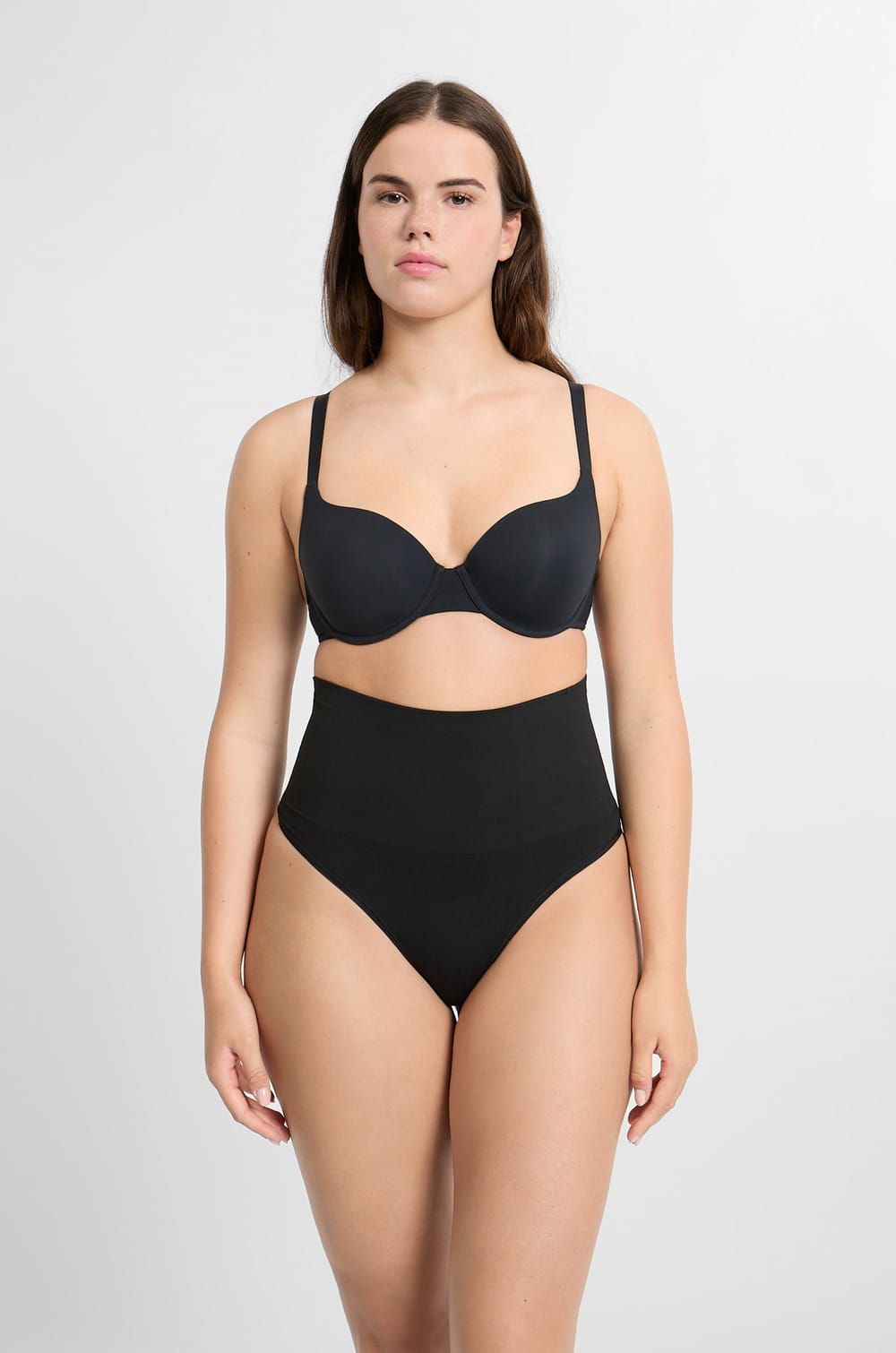 High-Waist Shaping Thong - Medium Support;${refinementColor}