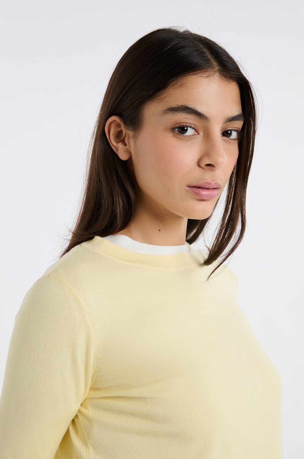 Pull col rond en laine;${refinementColor}