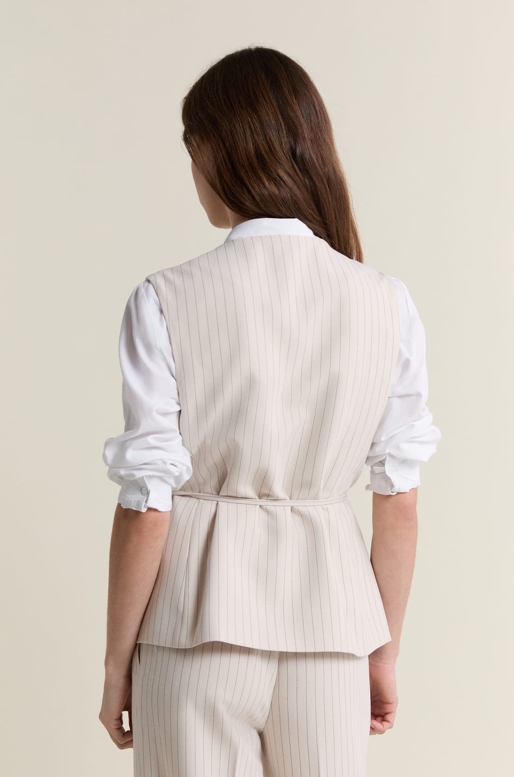 Mouwloos gestreept vest;${refinementColor}